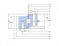 Medium size single row four-point contact ball slewing bearing
